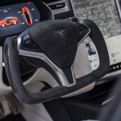 TESERY Custom Yoke Steering Wheel Replacement for Tesla Model X / S 2012-2020